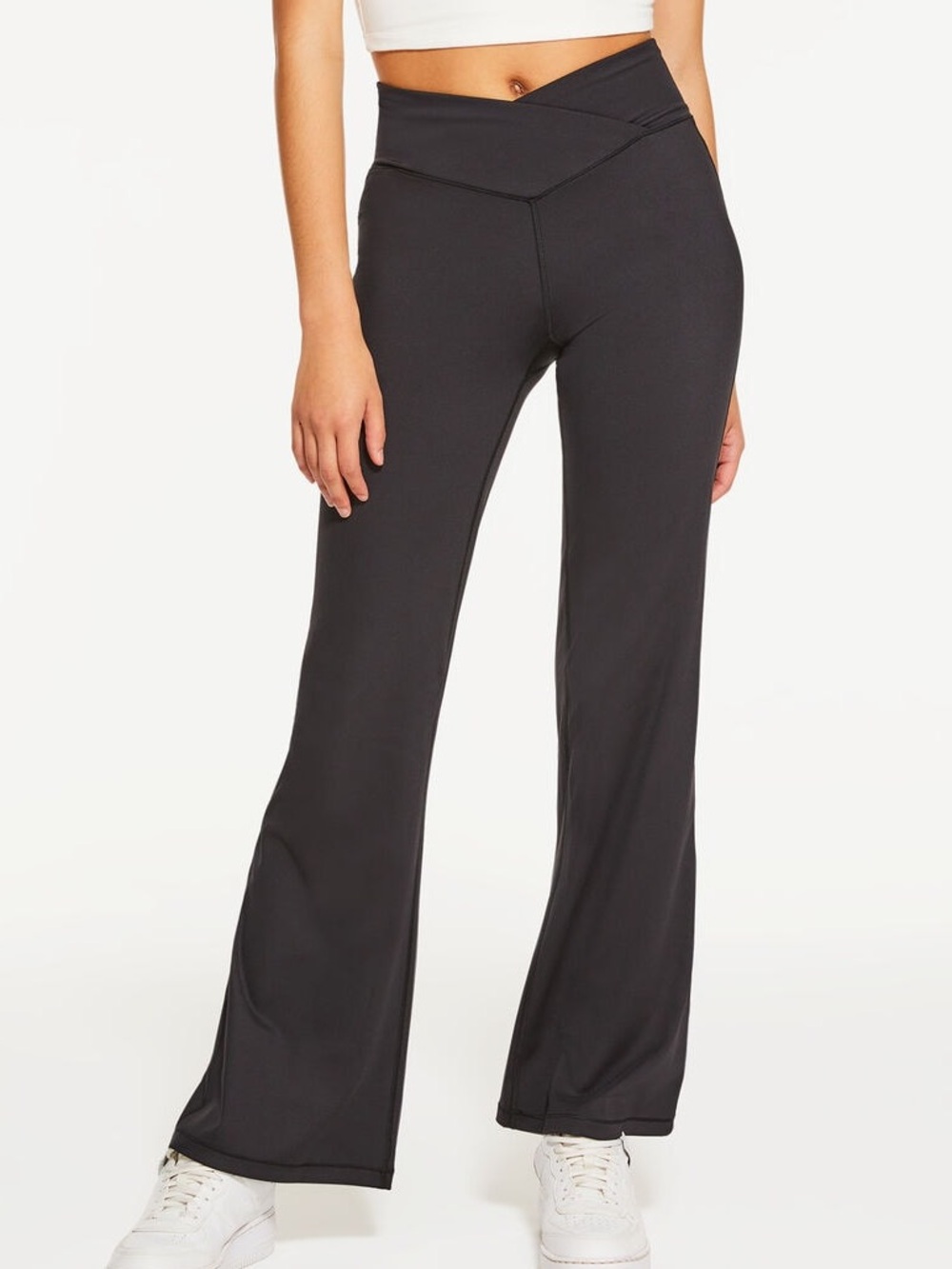 Aéropostale Flex Crossover Flare Leggings Black - Size Small